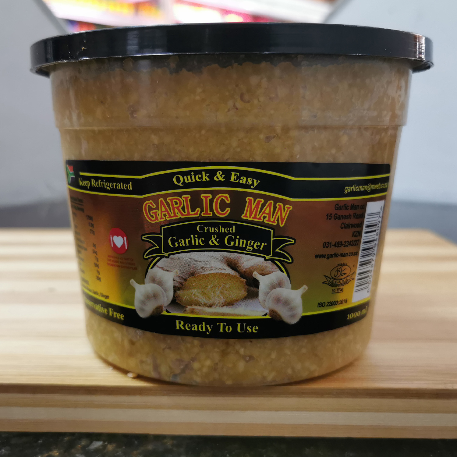 Garlic Man CRUSHED Ginger and Garlic 1Kg Longcroft Super Meats